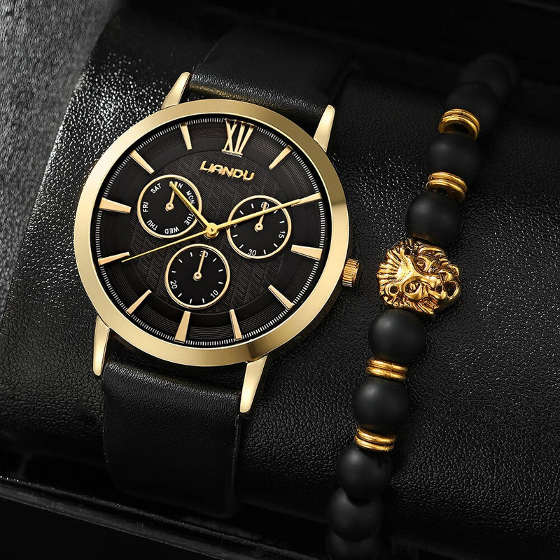 Relógio Black Dourado+ Pulseira Black Dourada